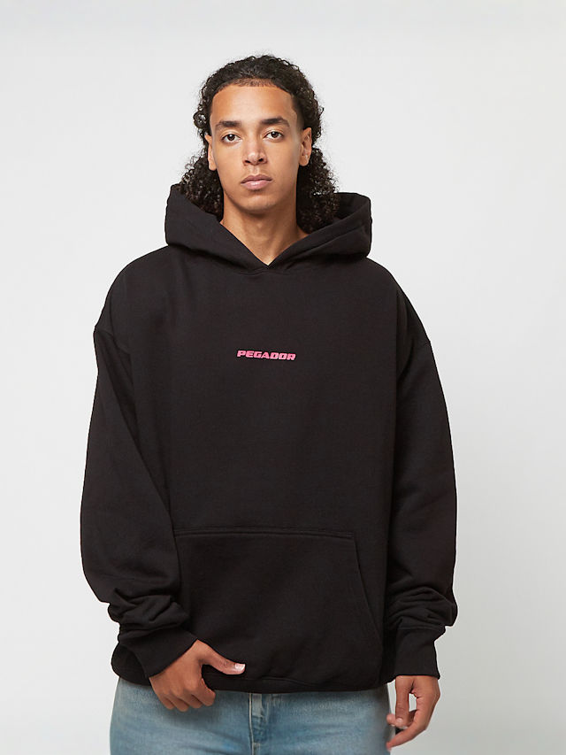 Pegador, Colne Logo Oversized Hoodie, black, Image 2 of 5