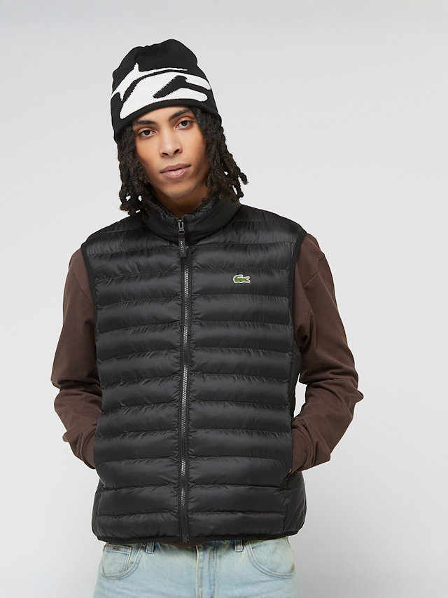 Lacoste, Sleveless Quilted Vest, black, Image 1 of 6