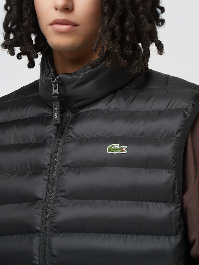 Lacoste, Sleveless Quilted Vest, black, Image 3 of 6
