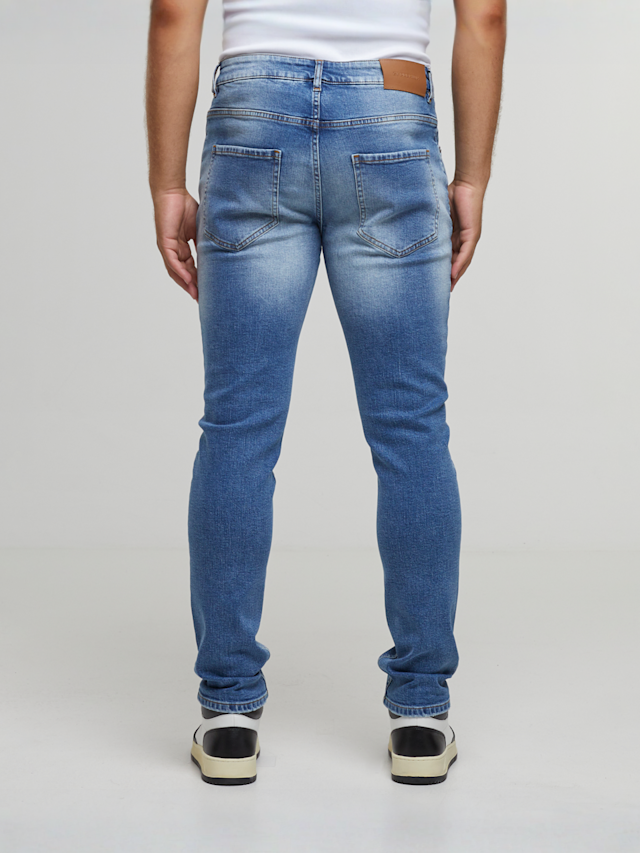 2Y STUDIOS, VICTOR RIPPED SLIM FIT JEANS Ice Blue, blue, Image 2 of 5
