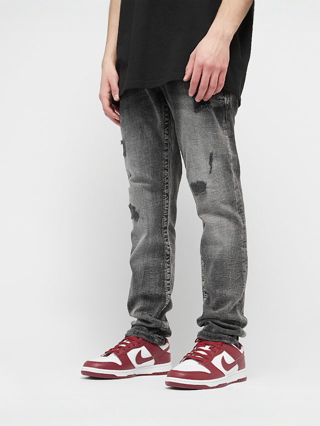 2Y STUDIOS, Fernando Destroyed Slim Fit Jeans, grijs, Afbeelding 1 van 5