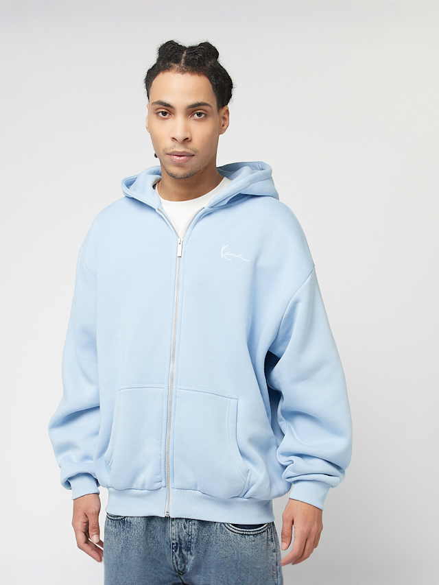 Karl Kani, Small Signature Essential Oversized Zip Hoodie, blauw, Afbeelding 1 van 4