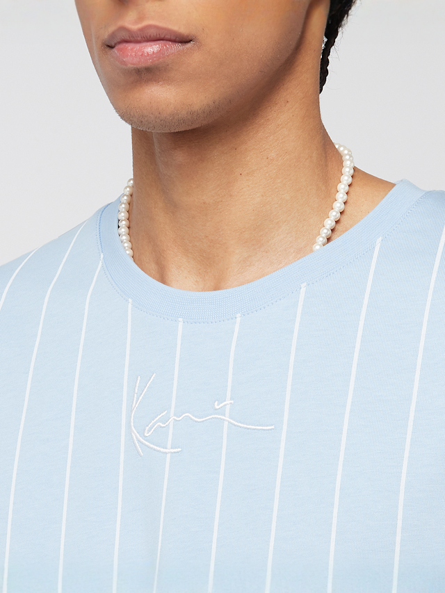 Karl Kani, Small Signature Essential Pinstripe Tee, blue, Image 3 of 4
