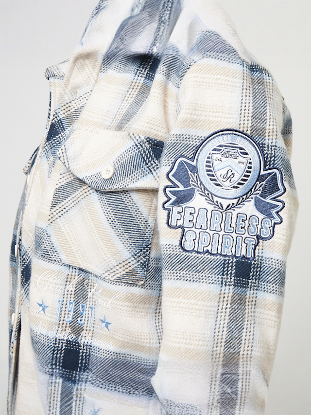 Smoke Rise, Oversized Plaid Shirt, niebieski, Obraz 3 z 5