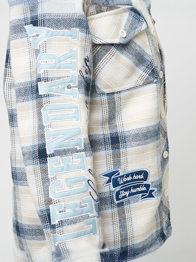 Smoke Rise, Oversized Plaid Shirt, niebieski, Obraz 4 z 5