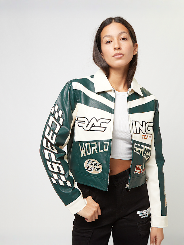 Smoke Rise, Collared Racing Jacket, green, Image 1 of 5