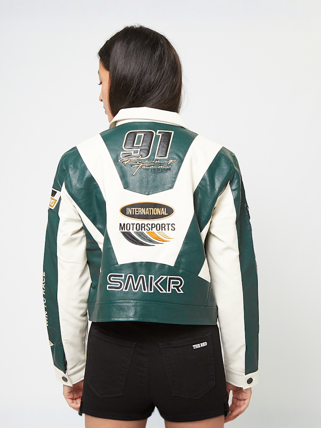Smoke Rise, Collared Racing Jacket, green, Image 2 of 5