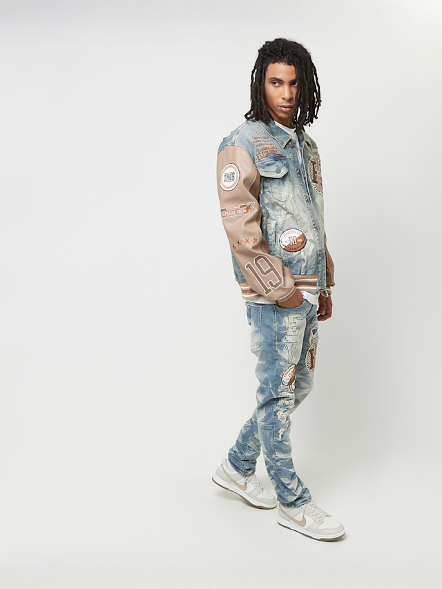 Smoke Rise, Varsity Patch Jeans, blue, Image 6 of 6