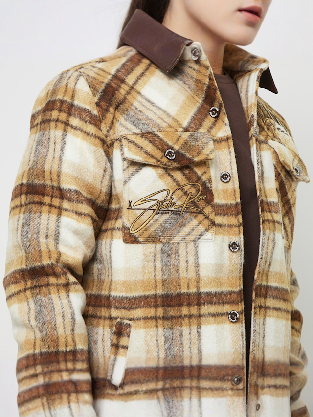 Smoke Rise, Quilted Lining Shacket, beige, Image 3 of 6
