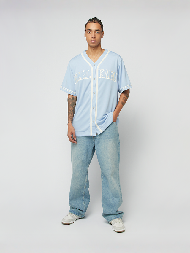 Karl Kani, College Baseballshirt, blauw, Afbeelding 4 van 4