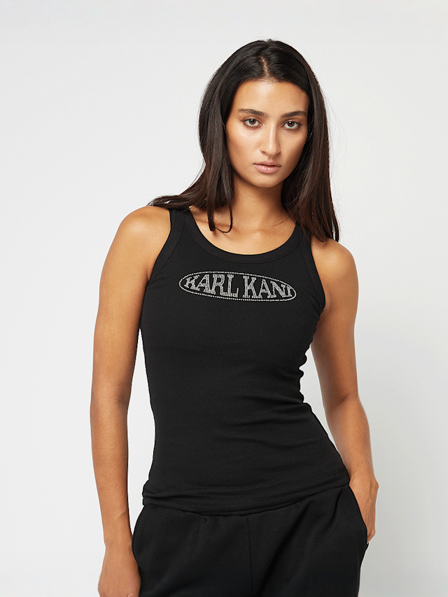 Karl Kani, Woven Signature Rhinestone Rib Tank, czarny, Obraz 1 z 4