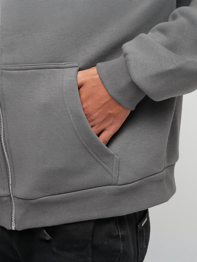 Urban Classics, Fluffy Zip Hoody, grey, Image 3 of 4