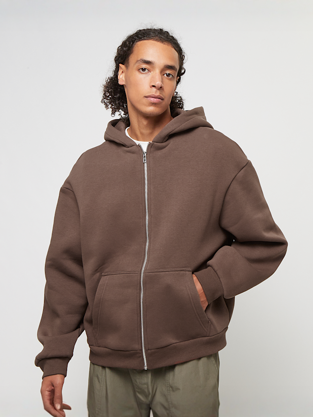 Urban Classics, Fluffy Zip Hoody, brown, Image 1 of 4