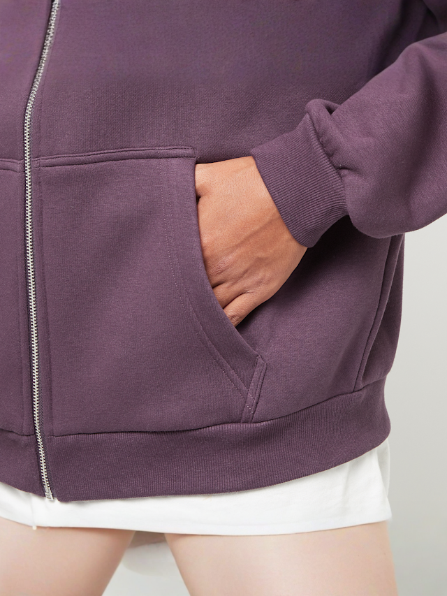 Urban Classics, Fluffy Zip Hoody, purple, Image 3 of 4