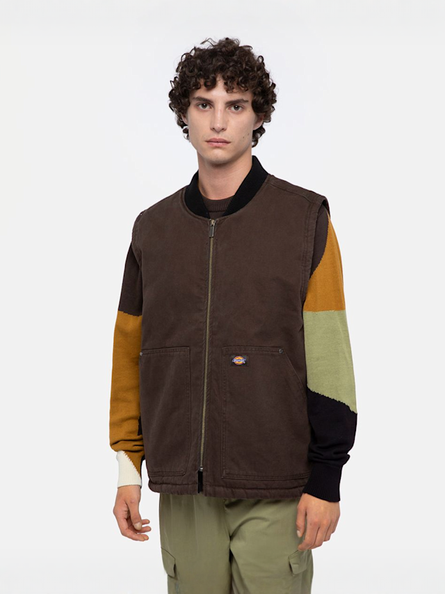 Dickies, Duck Canvas Vest, brown, Image 1 of 6
