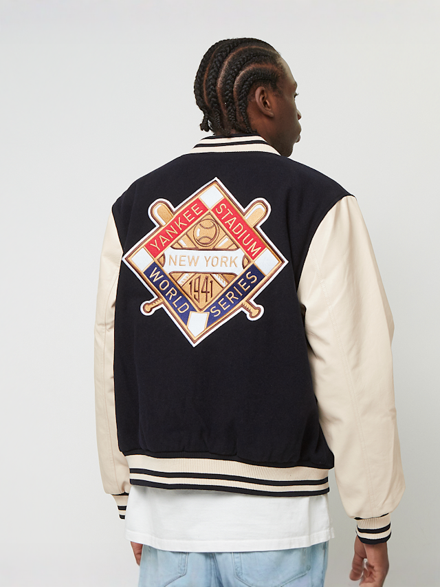 New Era, New York Yankees MLB Patch Navy Varsity Jacket, blue, Image 2 of 6