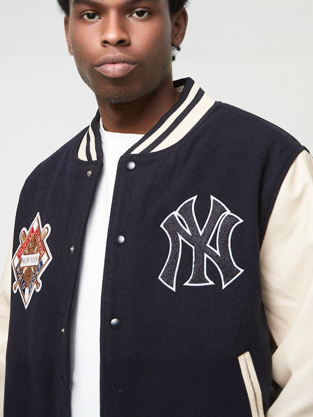 New Era, New York Yankees MLB Patch Navy Varsity Jacket, blue, Image 3 of 6