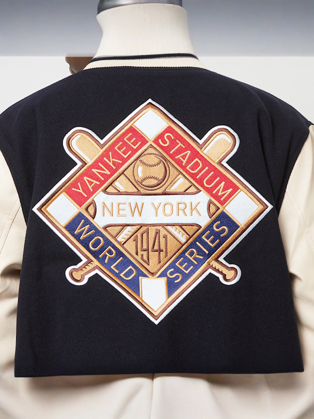 New Era, New York Yankees MLB Patch Navy Varsity Jacket, blue, Image 4 of 6