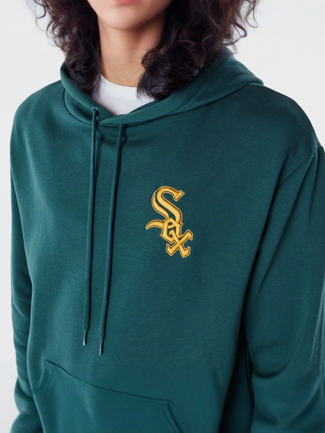 New Era, Chicago White Sox League Essential Oversized Hoodie, green, Image 3 of 6