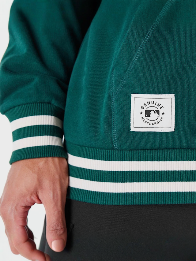 New Era, Oakland Athletics MLB Rib Infill Oversized Hoodie, green, Image 4 of 5