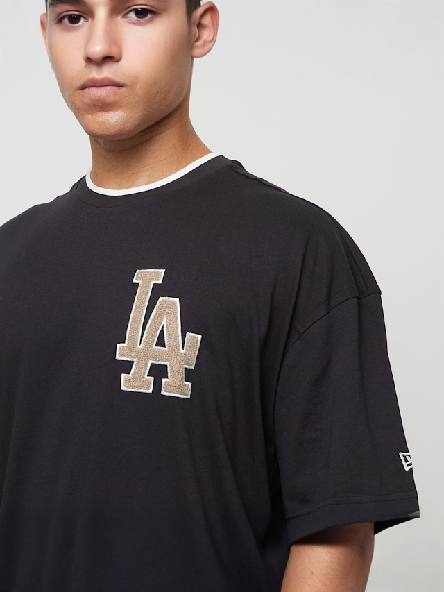 New Era, LA Dodgers World Series Oversized T-Shirt, black, Image 3 of 5