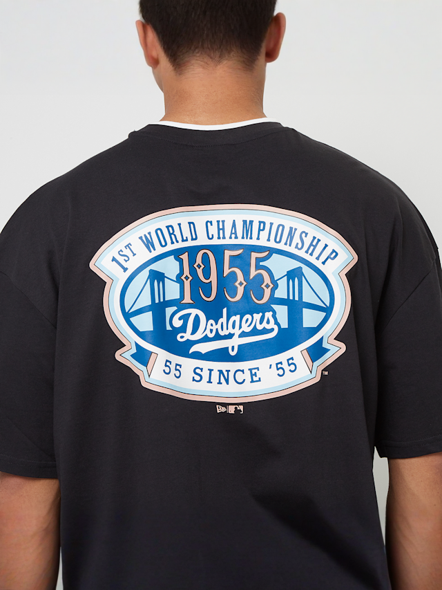 New Era, LA Dodgers World Series Oversized T-Shirt, black, Image 4 of 5