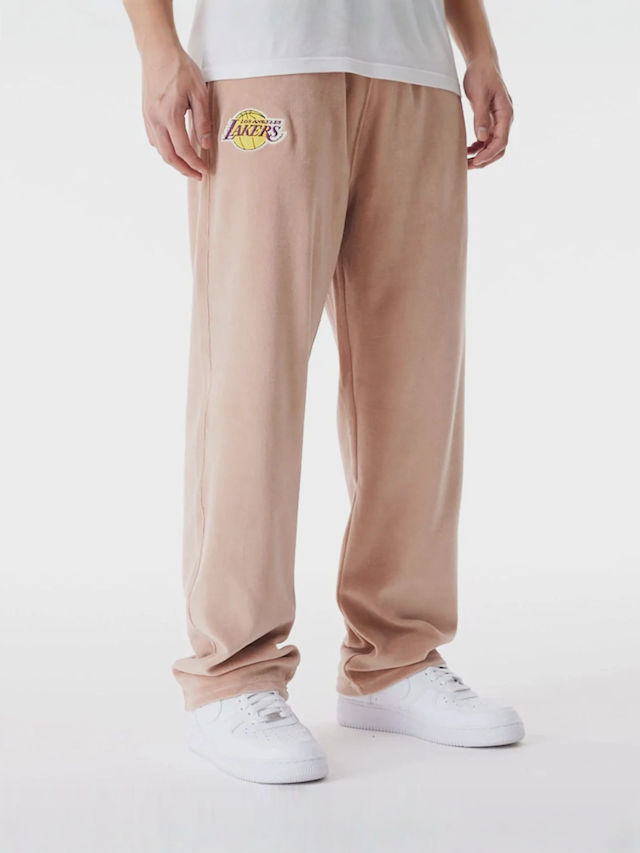 New Era, LA Lakers NBA Lifestyle Velours Trackpants, beż, Obraz 1 z 5