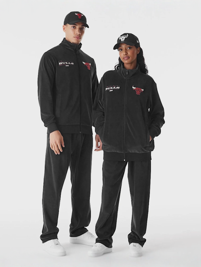 New Era, Chicago Bulls NBA Lifestyle Velours Trackjacket, black, Image 5 of 5