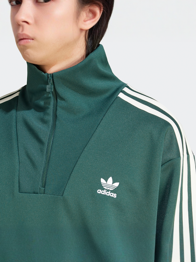 adidas Originals, Funnelneck Tracktop, green, Image 3 of 5