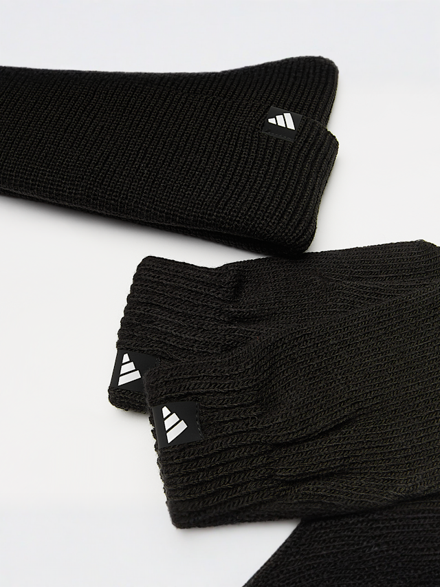 adidas Originals, Glove Beanie Set, black, Image 3 of 3