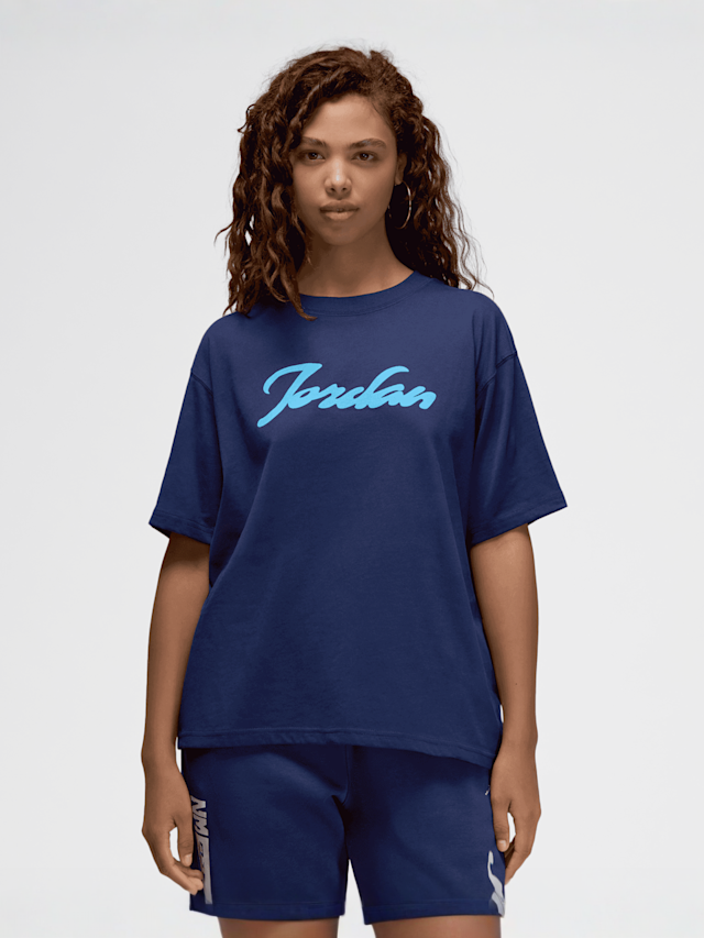 Jordan, Flocked Holiday T-Shirt, blauw, Afbeelding 1 van 5