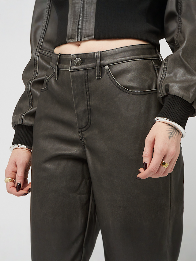 Karl Kani, Signature Pu Wide Leg Pants, grey, Image 3 of 5