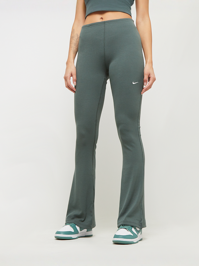 Nike, Sportswear Chill Knit Mini-Rib Flared Leggings, green, Image 1 of 4