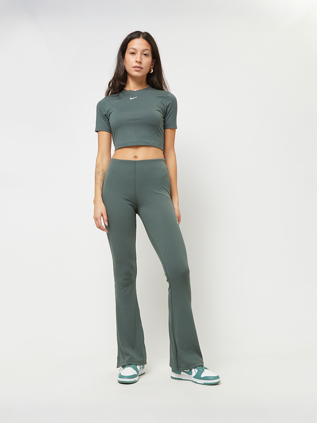Nike, Sportswear Chill Knit Mini-Rib Flared Leggings, green, Image 4 of 4