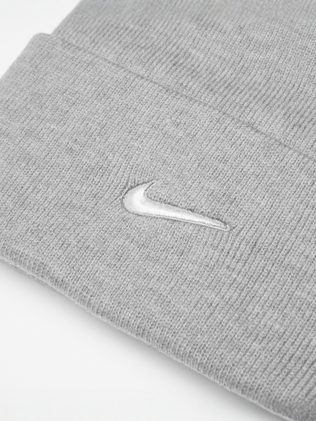 Nike, Peak Swoosh Beanie, grey, Image 3 of 3