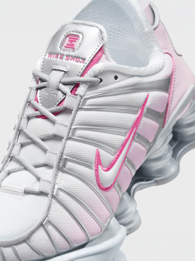 Nike, Shox TL metallic platinum/pinksicle/pink foam/white, wit, Afbeelding 7 van 8