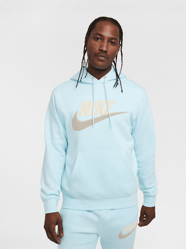 Nike, Club Fleece Hoodie, blue, Image 1 of 6