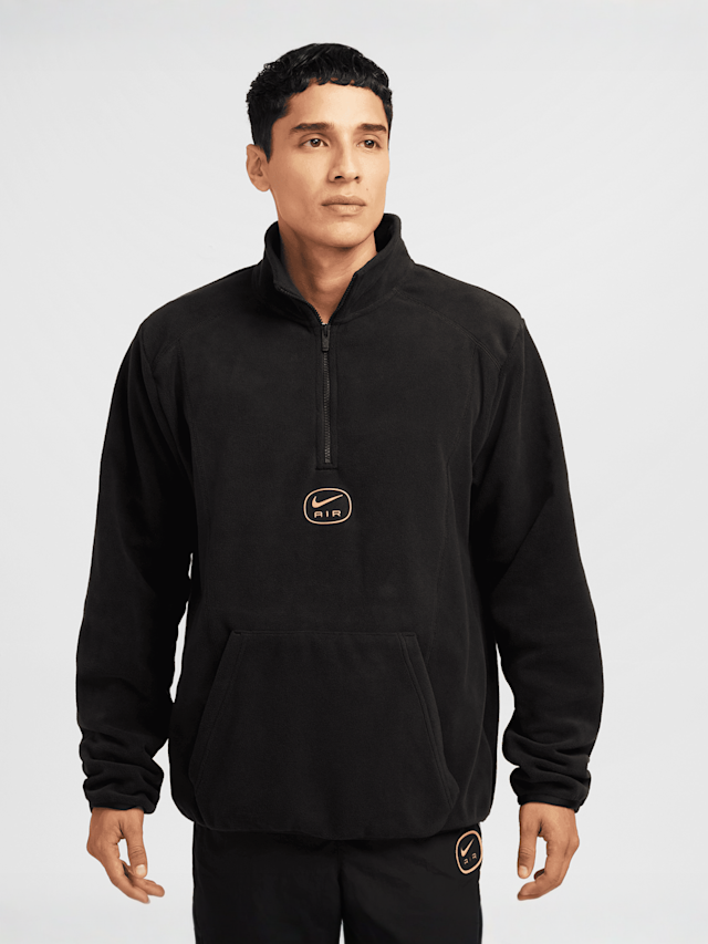 Nike, Sportswear Swoosh Air Half-Zip Polar Fleece, black, Image 1 of 7