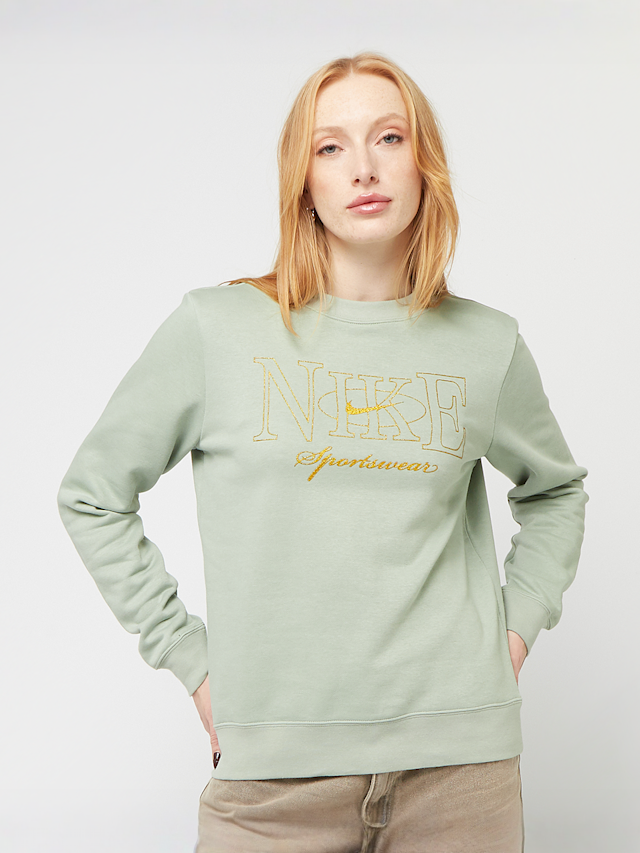 Nike, Sportswear Club Fleece Crew Shine, green, Image 1 of 4