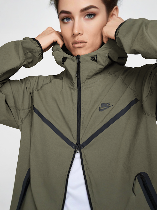 Nike, Tech Woven Windrunner Full Zip Jacket, green, Image 4 of 8