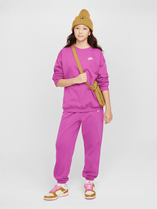 Nike, Sportswear Club Fleece Oversized Crew, Pink, Image 5 of 5