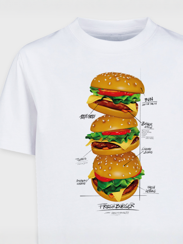 Mister Tee - Kids, Triple Burger Tee, white, Image 3 of 3