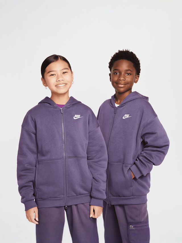 Nike, Sportswear Club Fleece Oversized Fullzip, roze, Afbeelding 1 van 7