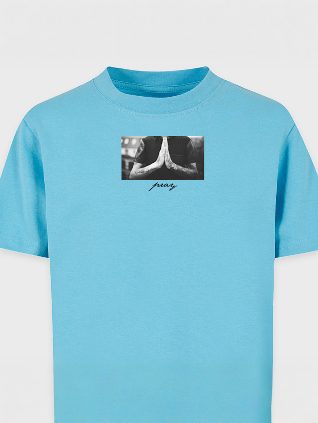 Mister Tee - Kids, Pray Tee, blue, Image 3 of 3