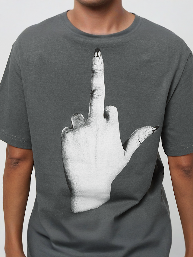 Miss Tee, I Don't Give A F Tee, grijs, Afbeelding 4 van 5