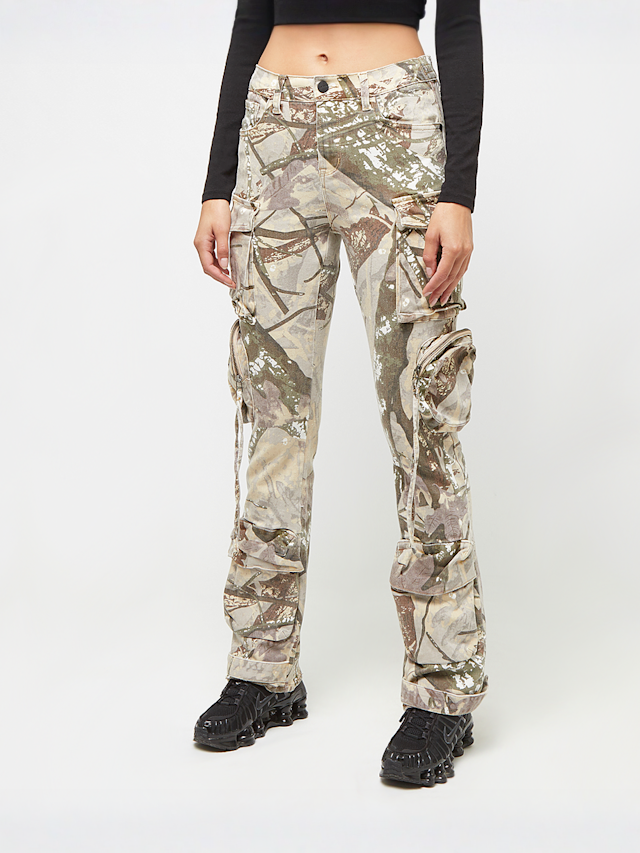 Smoke Rise, Utility High Rise Straight Pants, camouflage, Image 1 of 5