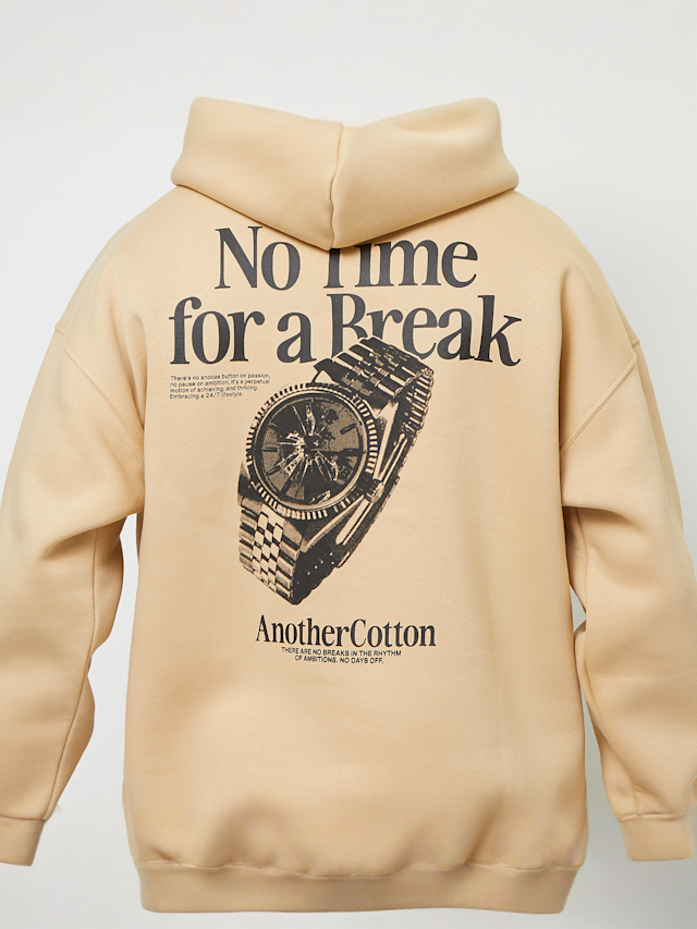 Another Cotton Lab, No Time For A Break Oversize Hoodie, beige, Image 4 of 5