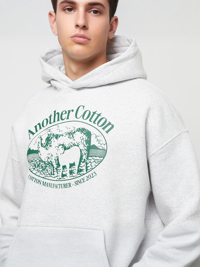 Another Cotton Lab, Cotton Manufacture Oversize Hoodie, grey, Image 3 of 4