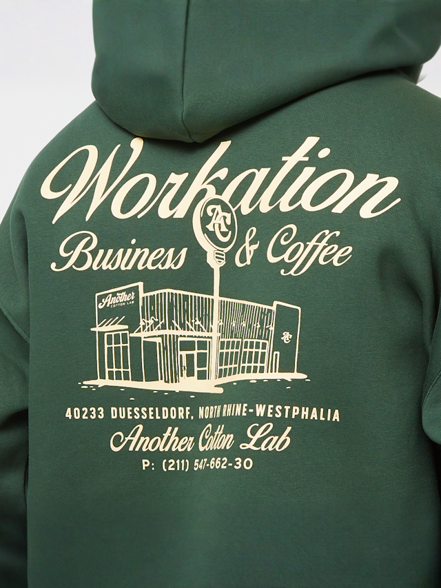 Another Cotton Lab, Workation Oversize Hoodie Bottle, green, Image 4 of 5