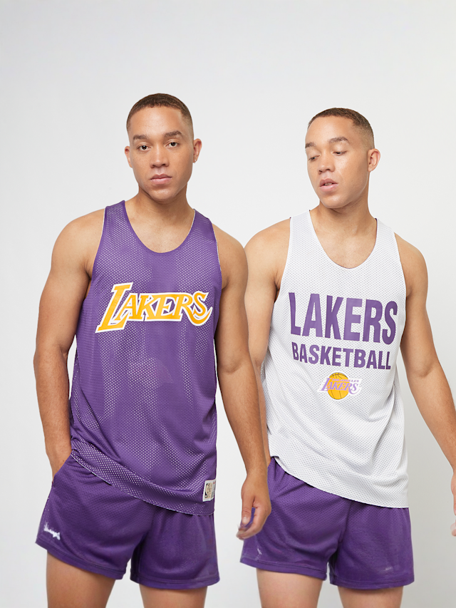 Mitchell & Ness, NBA Reversible Mesh Tank Vintage Logo La Lakers, purple, Image 1 of 8